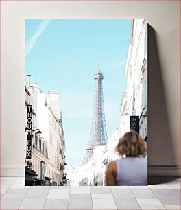 Πίνακας, View of the Eiffel Tower from a Parisian Street Άποψη του Πύργου του Άιφελ από μια παριζιάνικη οδό