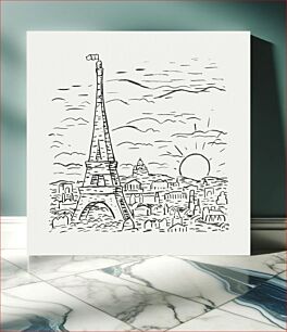Πίνακας, View of the Eiffel Tower in Paris (ca. 1891–1941) by Leo Gestel