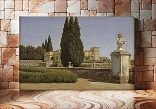 Πίνακας, View of the Gardens of the Villa Albani. by C.W. Eckersberg