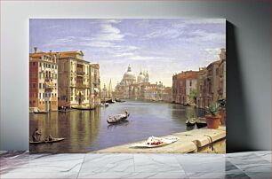 Πίνακας, View of the Grand Canal, Venice.In the Background S. Maria della Salute 91854), vintage painting by P. C. Skovgaard