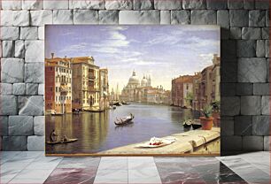 Πίνακας, View of the Grand Canal, Venice.In the Background S. Maria della Salute by P. C. Skovgaard