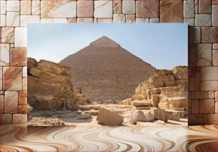 Πίνακας, View of the Great Pyramid Άποψη της Μεγάλης Πυραμίδας