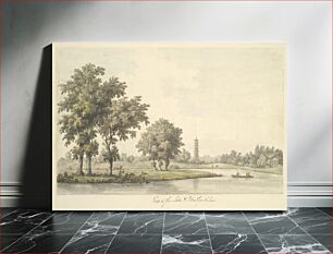 Πίνακας, View of the Lake and the Island from the Lawn at Kew by Sir William Chambers