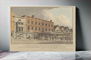 Πίνακας, View of the Old Corn Market and Tuns Inn, Guildford