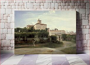 Πίνακας, View of the Quirinal Palace, Rome by François Marius Granet