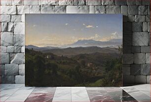 Πίνακας, View of the Sacco valley southeast of Olevano.In the background the Volsci mountains by P. C. Skovgaard