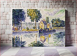 Πίνακας, View of the Seine, Samois (1906) by by Paul Signac