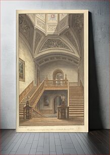 Πίνακας, View of the Staircase at Longleat House, Wiltshire; the Seat of the Marquis of Bath