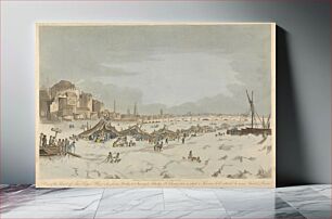 Πίνακας, View of the Thames off Three Cranes Wharf when frozen, Monday 31st January to Saturday 5th February 1814