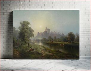 Πίνακας, View of Windsor Castle by Edward Moran
