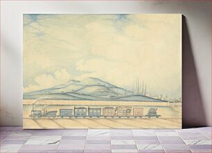 Πίνακας, View on the London and Birmingham Railway, Primrose Hill, Chalk Farm, Showing the Travelling Post Office