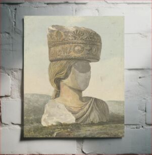 Πίνακας, Views in the Levant: Faceless Bust of Statue Supporting a Broken Capital on Her Head