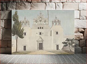 Πίνακας, Views in the Levant: Place of Worship with Three Bell Towers with Crosses