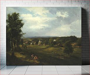 Πίνακας, Village Scene near Albany, New York, James M Hart