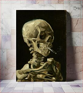 Πίνακας, Vincent van Gogh - Head of a skeleton with a burning cigarette