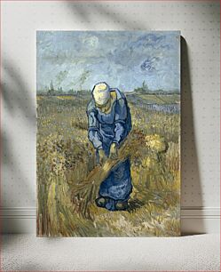 Πίνακας, Vincent van Gogh - Peasant woman binding sheaves (after Millet)