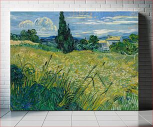 Πίνακας, Vincent van Gogh's Green Wheat Field with Cypress (1889)