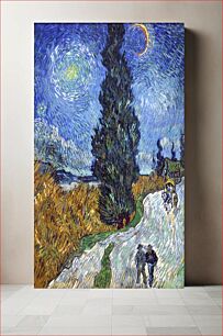 Πίνακας, Vincent van Gogh's Road with Cypress and Star (1890)