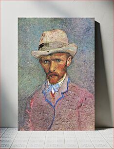 Πίνακας, Vincent van Gogh's Self-Portrait with a Gray Straw Hat (1887)