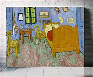 Πίνακας, Vincent Van Gogh's The Bedroom (1889). Famous painting, original from the Art Institute of Chicago