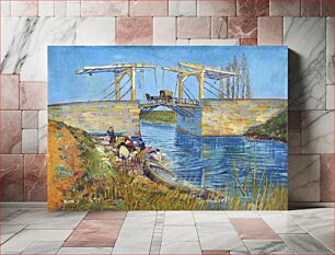 Πίνακας, Vincent van Gogh's The Langlois Bridge at Arles with Women Washing (1888)