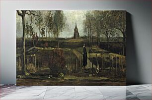 Πίνακας, Vincent van Gogh's The Parsonage Garden at Nuenen (1884)