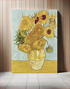 Πίνακας, Vincent van Gogh's Vase with Twelve Sunflowers (1888–1889) famous still life painting