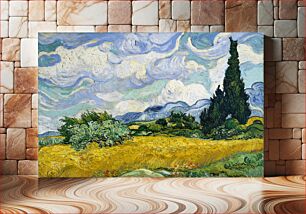 Πίνακας, Vincent Van Gogh's Wheat Field with Cypresses (1889)