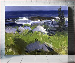 Πίνακας, Vine Clad Shore, Monhegan Island (1913) by George Wesley Bellows