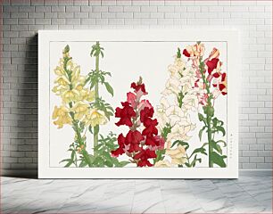 Πίνακας, Vintage antirrhinum flower, ukiyo e artwork