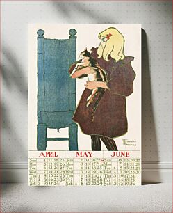 Πίνακας, Vintage calendar (1897) by Edward Penfield