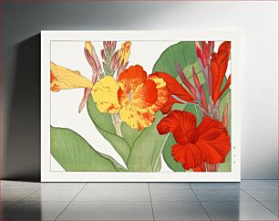 Πίνακας, Vintage canna flower, ukiyo e artwork