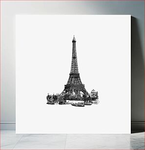 Πίνακας, Vintage European style Eiffel Tower engraving