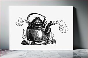 Πίνακας, Vintage European style kettle engraving from Frost and Fire. Natural engines, tool-marks and chips. With sketches taken at home abroad by John Francis Campbel