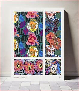 Πίνακας, Vintage geometric floral motifs, variations 8 from our own Variations Quatre-Vingt-Six Motifs Décoratifs En Vingt Planches (1928) by Édouard Bénédictus