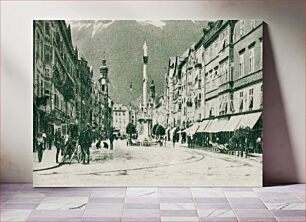 Πίνακας, Vintage old cityscape