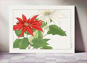 Πίνακας, Vintage poinsettia flower, ukiyo e artwork