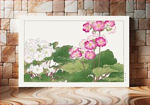 Πίνακας, Vintage primrose flower, ukiyo e artwork