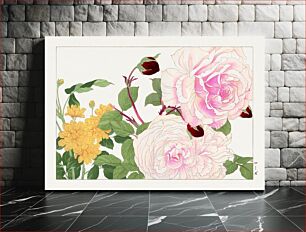 Πίνακας, Vintage rose, ukiyo e artwork