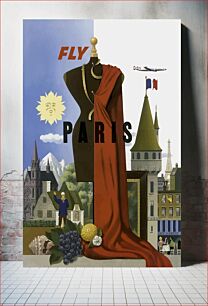 Πίνακας, Vintage Travel Poster Paris (2015) chromolithograph art by GDJ