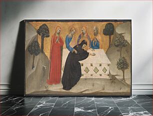 Πίνακας, Virgin Mary in impotence with the three Marys at Christ's sarcophagus by Puccio Di Simone