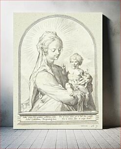Πίνακας, Virgin Mary with baby Jesus by Cornelis Danckerts I