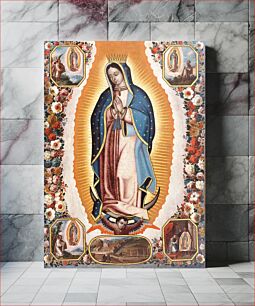 Πίνακας, Virgin of Guadalupe (Virgen de Guadalupe) (1720), vintage illustration by Antonio de Torres