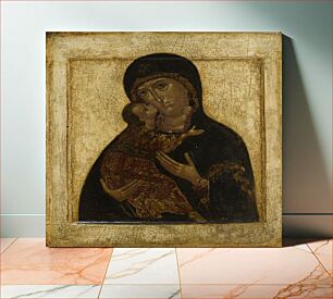 Πίνακας, Vladimirin jumalanäiti, venäläinen ikoni, 1600 - 1610, Tekijä Ei Tiedossa