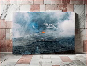 Πίνακας, Volcanic Eruption Amidst Smoke Ηφαιστειακή έκρηξη εν μέσω καπνού