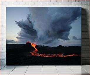 Πίνακας, Volcanic Eruption at Dusk Ηφαιστειακή έκρηξη στο σούρουπο