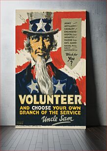 Πίνακας, Volunteer, and choose your own branch of the service - Uncle Sam / Arthur N. Edrop