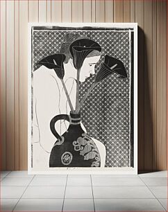 Πίνακας, Vrouwelijk naakt achter vaas met aronskelken (1912) by Samuel Jessurun de Mesquita