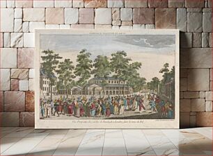 Πίνακας, Vue Perspective des jardens de Renelagh a Londres, dans le tems du Bal