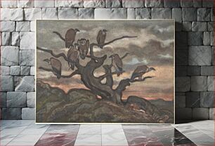 Πίνακας, Vultures on a Tree by Antoine-Louis Barye